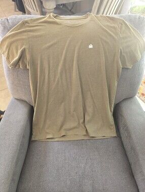 Men's Olive Short-Sleeve Crew Tee with Chest Logo